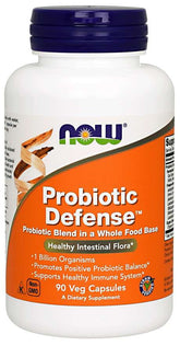 Defensa probiótica 13 cepas bacterianas 90 cápsulas NOW FOODS
